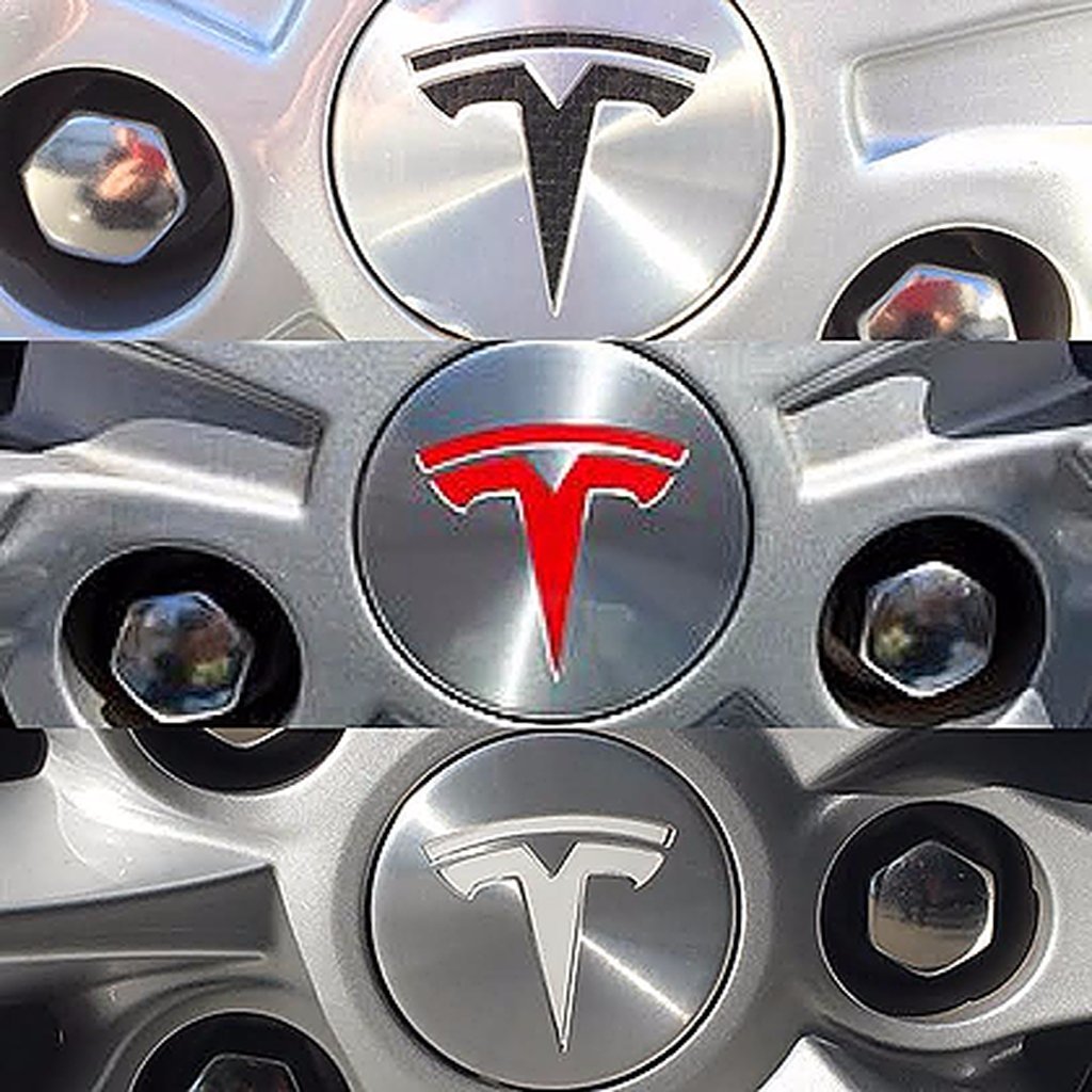 Nabendeckel Aufkleber Tesla Logo small - Forcar Concepts - Tesla Tuning