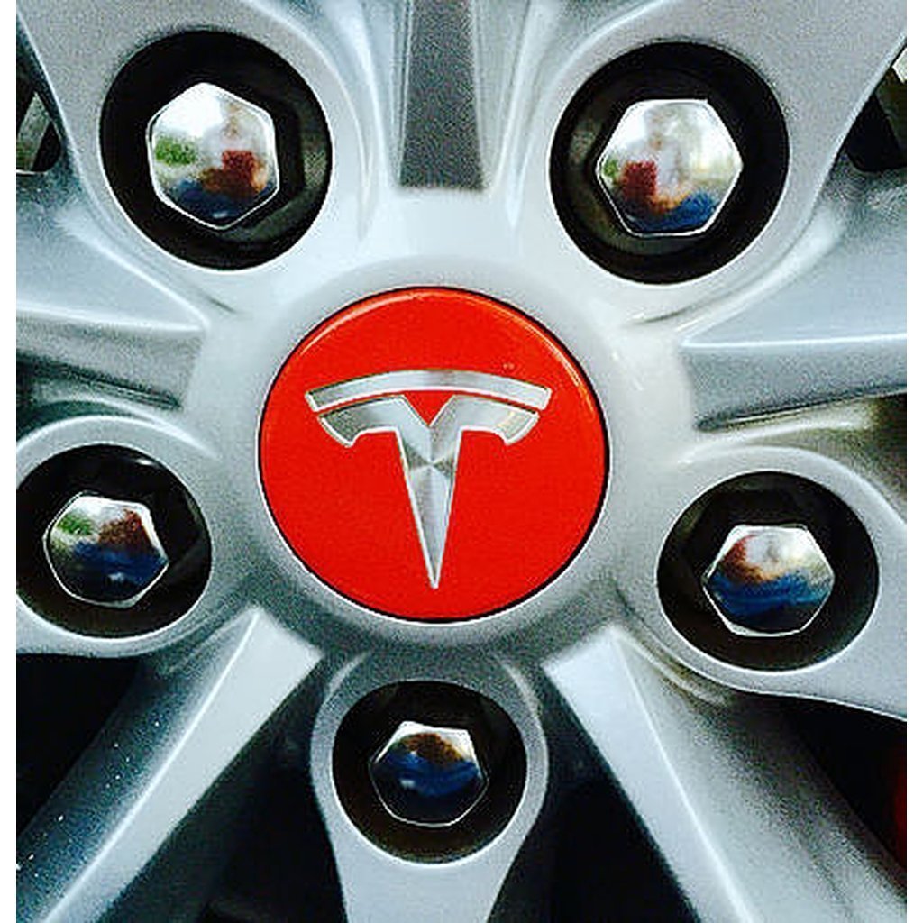 4 Stück Radnabenkappen für Tesla Model X Model S Model 3 60MM