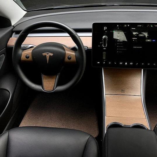 Mittelkonsole Aufkleber Gen 2 Model 3 Holz-Look - Forcar Concepts - Tesla  Tuning