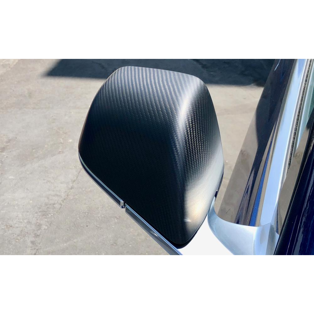 Kaufe 1 paar Carbon Faser Auto Rückansicht Tür Flügel Spiegel Seite Spiegel  Abdeckung Caps Shell Fall für Tesla Modell 3 modell
