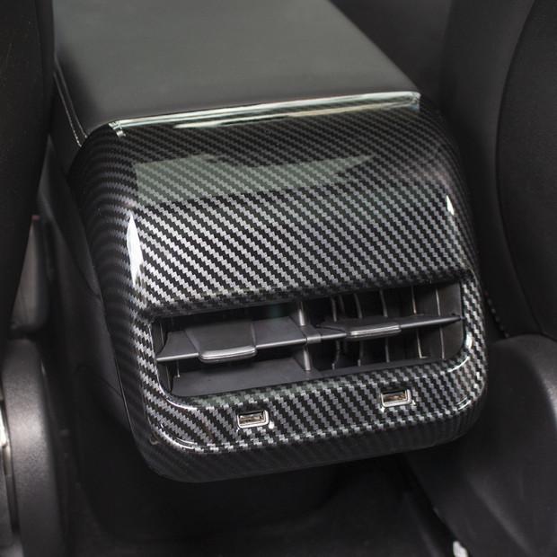 Lüftung Abdeckung hinten Carbonlook glanz Model 3 - Forcar Concepts - Tesla  Tuning