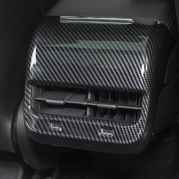 Lüftung Abdeckung hinten Carbonlook glanz Model 3 - Forcar Concepts - Tesla  Tuning